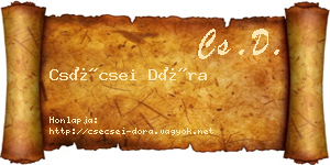 Csécsei Dóra névjegykártya